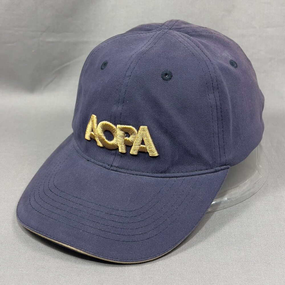 AOPA Strapback Cap Hat Blue Baseball Aircraft Owners Pilot Fly Dad Plane Mens